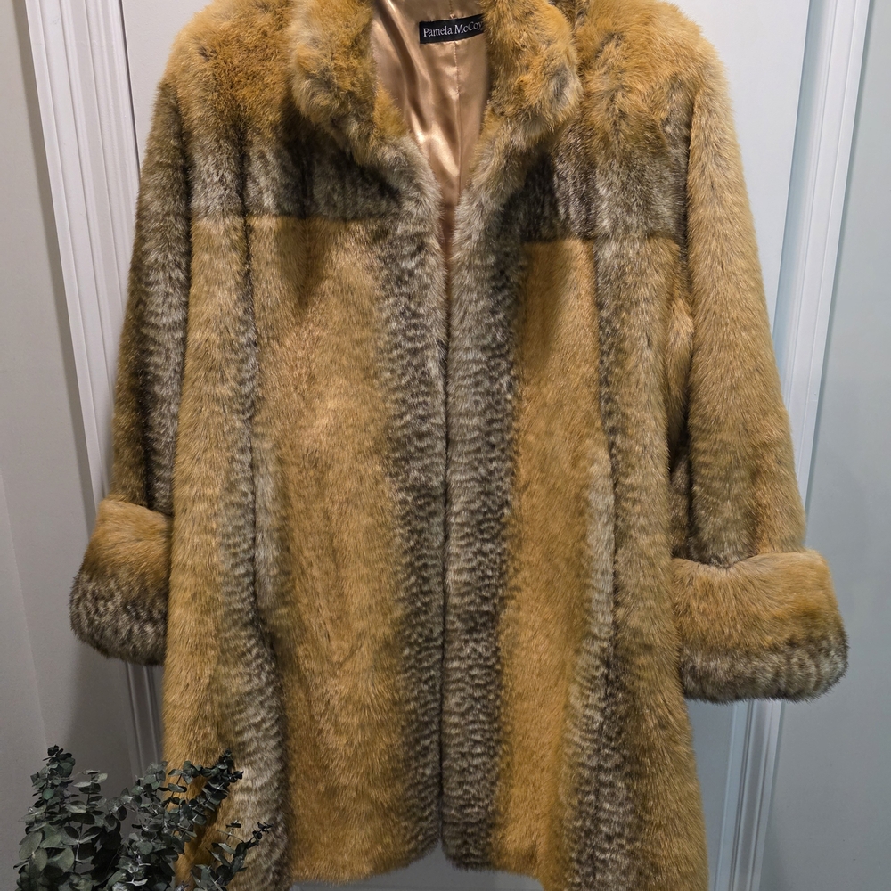 Pamela McCoy Golden Brown Teddy Jacket